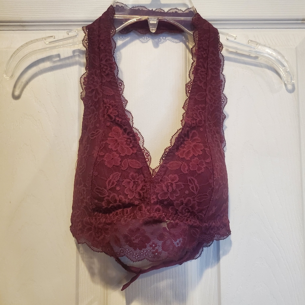 Hollister XS Burgundy Bralette